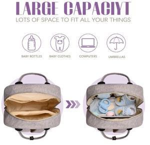 Sac à langer multifonctionnel imperméable, sac de voyage pour bébé, sac à dos pour articles essentiels de voyage, échantillon gratuit - Product Image 2