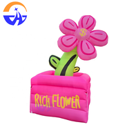 Chenghuang 089xl Plante lumineuse gonflable en pot en matériau Oxford, motif 'argent prospère', taille personnalisable pour extérieur et centres commerciaux