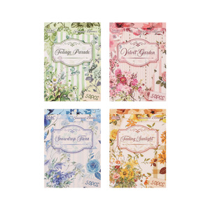 Bloc de Notas Adhesivas con 50 Hojas por Paquete, Serie de Flores de Temporada, Bloc de Notas Adhesivas Desprendibles para Manualidades - Product Image 5