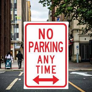 Señal de no Estacionamiento de <span class=keywords><strong>zona</strong></span> de remolque con flecha-Señal de aluminio de prohibición de estacionamiento en cualquier momento - Product Image 5