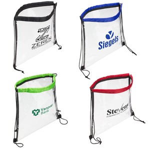 Xem qua trong suốt không thấm nước thể thao người đàn ông tùy chỉnh nhựa PVC rõ ràng Ba lô dây kéo túi - Product Image 6