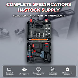 Hoogwaardige lithium-ion accu boormachine set met draagkoffer, OEM ondersteuning - Product Image 6