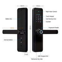 Serrure à poignée sans clé d'empreintes digitales à la maison clavier électronique TTlock poignée de mot de passe de porte ensemble de serrure de porte intelligente