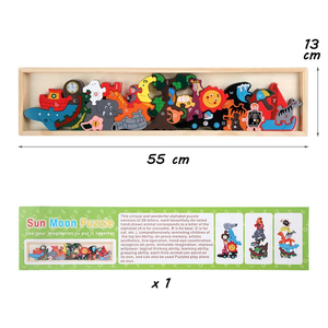 Grandi Blocchi di Legno a Forma di Animali, Giochi Sensoriali Montessori per Bambini, Abbinamento Forme, Giochi di Equilibrio e Impilamento, Puzzle Educativo per lo Sviluppo del Pensiero - Product Image 5