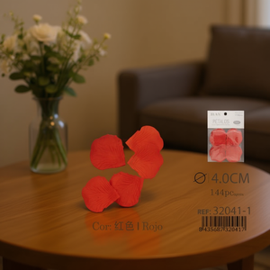 Petali di tessuto Ilan 4,0 cm rossi per decorazione - Product Image 2