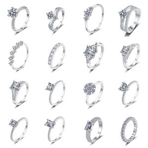 925 на заказ серебряное кольцо из муассанита, 1 карат, обручальное кольцо на годовщину, романтический подарок на день Святого Валентина, женские кольца - Product Image 3