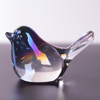 Nouvelle idée exquis oiseau bureau ornement décoration de la maison atmosphère verre cristal oeuvre oiseau modèle