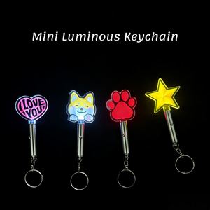 Porte-clés Lampe à Main en Acrylique Personnalisé en Gros - Porte-clés LED Changeant de Couleur Style Dessin Animé, Bâton Lumineux, Badge, Lanière pour Événements, Cadeaux d'Entreprise et Équipes - Product Image 1