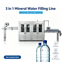 Usine d'embouteillage d'eau entièrement automatique, ligne complète de remplissage d'eau minérale en bouteille PET, 1000-12000BPH