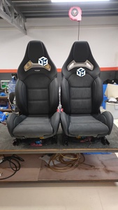 Para mercedes-benz A45 CLA45 W176 W177 AMG Recaro <span class=keywords><strong>asientos</strong></span> <span class=keywords><strong>de</strong></span> cubo <span class=keywords><strong>de</strong></span> cuero negro <span class=keywords><strong>asientos</strong></span> delanteros <span class=keywords><strong>de</strong></span> doble fila con calefacción (costura roja) - Product Image 3
