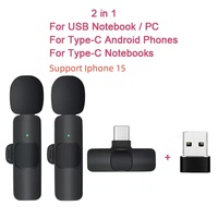 Microphone Lavalier Condensateur Sans Fil Portable Mini avec Réduction de Bruit Plug & Play pour iPhone/Android Diffusion en Direct et Jeux