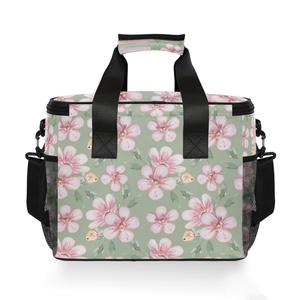 Nouveauté : Sac isotherme de pique-nique personnalisé avec logo, grand format, motif floral, pour le stockage des aliments, sac à déjeuner thermique - Product Image 2