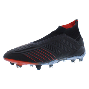 Chaussures pour hommes Predator 19+ pour terrain ferme, taille 8, couleur noir/noir intense/rouge actif, modèle MSS-BC0549 - Product Image 2