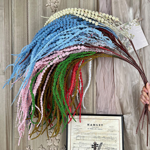 <b>Artificial</b> <b>Flower</b> With Hanging Seed Beads 18 Head High Simulation Silk Wedding Outdoor Decorations - Product Image 1