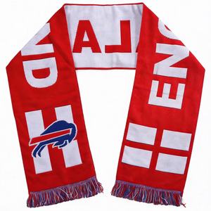 工場直販 長尺スカーフ 漫画柄 刺繍 カスタム 100% アクリル製 ワールドサッカークラブ応援スカーフ - Product Image 1