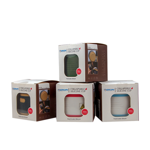 Gobelet en silicone pliable réutilisable de 350 ml, qualité alimentaire, tasse à café pliable pour les voyages et le camping - Product Image 6
