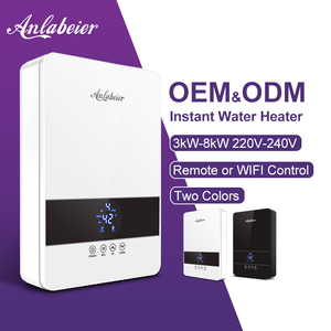 Chauffe-eau électrique instantané intelligent thermostatique 6 kW Anlabeier 220V, chauffe-eau rapide pour la maison et la cuisine - Product Image 1