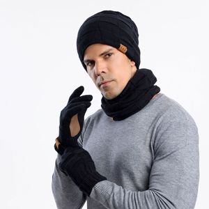 Meilleures ventes : Ensemble 3 pièces <span class=keywords><strong>bonnet</strong></span>, écharpe <span class=keywords><strong>et</strong></span> <span class=keywords><strong>gants</strong></span> en tricot unisexe pour adulte – Chaud <span class=keywords><strong>et</strong></span> thermique pour <span class=keywords><strong>homme</strong></span> - Product Image 2