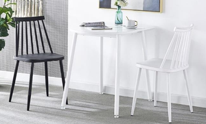 Joye Leisure PB Board Muebles de interior de acero Mesa de comedor semicircular contra la pared con pies ajustables Fácil montaje - Product Image 2