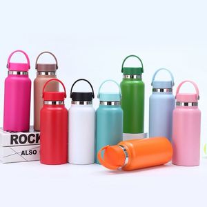 Insulated Stainless Steel Water <b>Bottle</b> with Handle Silicone Base, Leakproof Vacuum <b>Flask</b> for Outdoor - Product Image 2