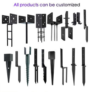 Kit de réparation de poteau de clôture de 28 pouces, <span class=keywords><strong>plaque</strong></span> de couverture de poteau de clôture de 28 pouces, ancrage de poteau de clôture pour réparer le support en <span class=keywords><strong>bois</strong></span> cassé - Product Image 6