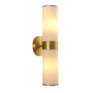 Applique murale en verre et cuivre, Led E27 220V, éclairage moderne et minimaliste pour chambre à coucher, salon, couloir, escalier - Product Image 5