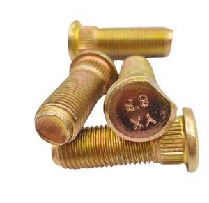 DIN6921 M12 Class 8.8 Carbon Steel Round Head <b>Flange</b> <b>Bolt</b> Full Thread Yellow Zinc Plated 80mm Length - Product Image 1
