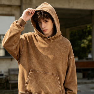Sudadera con Capucha Unisex Extra Grande de Alta Calidad, 100% Algodón, Bordada e Impresa, Lavada al Ácido, Lavada con Piedras, Estilo Vintage, <span class=keywords><strong>Serie</strong></span> High Street - Product Image 2