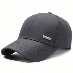 Mens Spring Autumn Sun protection Sports <b>Cap</b> Small Iron Label Simple Atmospheric Dome <b>Plain</b> Baseball <b>Cap</b> - Product Image 3