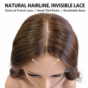 Peluca de Encaje Completo con Monofilamento Superior y Encaje Frontal, 100% Cabello Humano Remy, Peluca Médica con Monofilamento Superior, Nudos Decolorados, Cabello de Bebé, Personalizada - Product Image 2