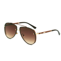 Lunettes de soleil tendance pour hommes et femmes, monture en alliage classique, verres PC UV400, haute qualité, lunettes de soleil colorées à la mode