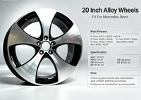 Jantes en alliage d'aluminium de haute qualité de 20 pouces, PCD 5x112, finition argent, garantie 1 an, remplacement pour Mercedes GLC X253 X254