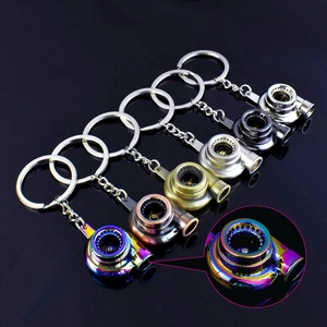 Metal Car <strong>Keychains</strong> Wholesale Auto Parts Wheel Hub Brake Disc Turbo Shock Absorber Keychain Creative Gift for Car Enthusiast - Product Image 2
