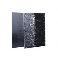 Panneaux de séparation en acrylique Walglas à rayures effet vague d'eau et motif pierre, feuilles plastiques givrées pour motifs glace pilée, conformes ROHS