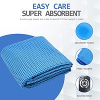 Serviette de yoga en microfibre ECO Ant Cloth, antidérapante, pour tapis de Pilates, avec points de préhension, absorbant la transpiration, séchage rapide, pour entraînement