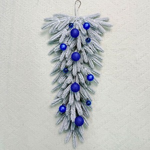 <span class=keywords><strong>Couronne</strong></span> <span class=keywords><strong>de</strong></span> Noël exclusive en <span class=keywords><strong>osier</strong></span> PE pour un décor moderne et minimaliste, idéale pour cheminée, entrée ou mur, à prix abordable - Product Image 3