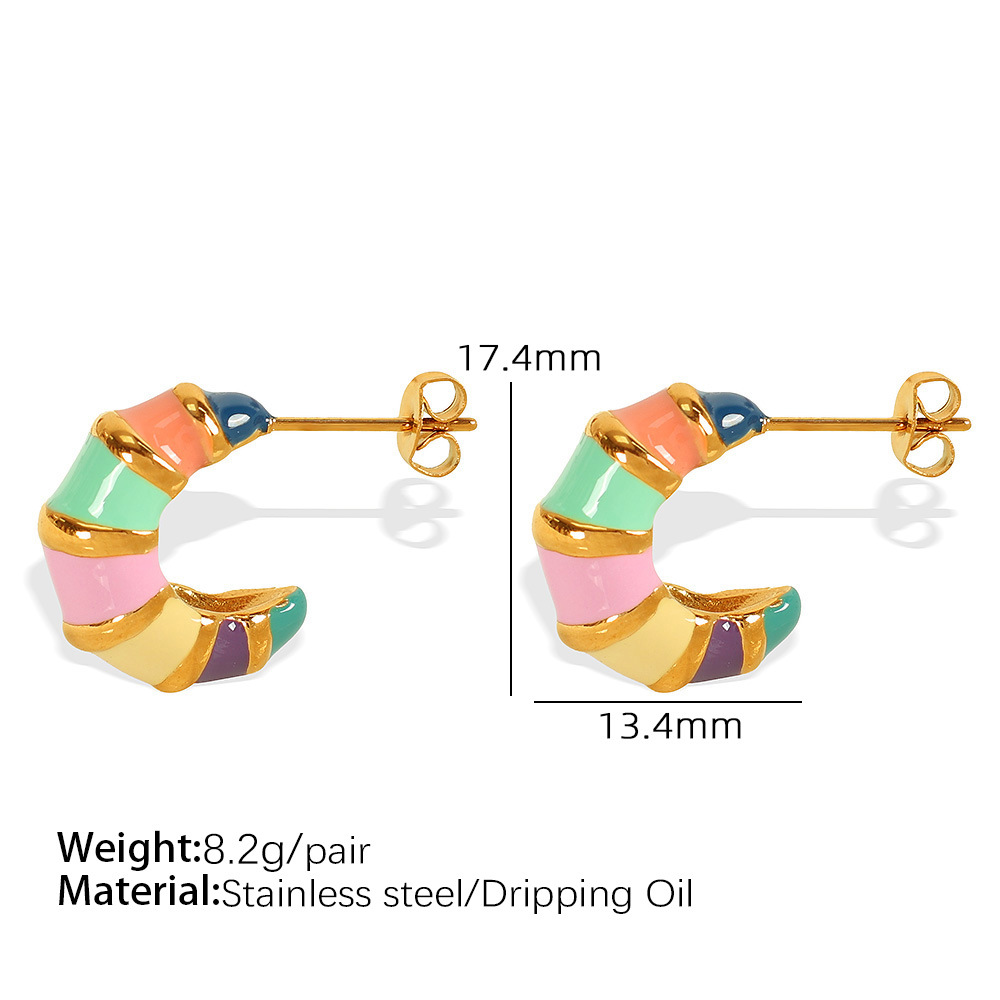 Pendientes EH110 Oro Arcoíris