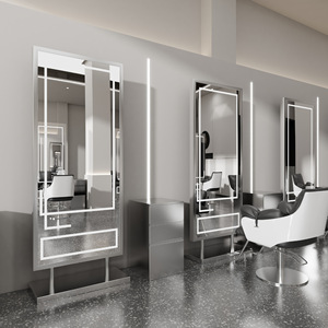 Miroir mural de salon avec éclairage LED, miroir mural moderne de luxe pour salon de beauté - Product Image 2