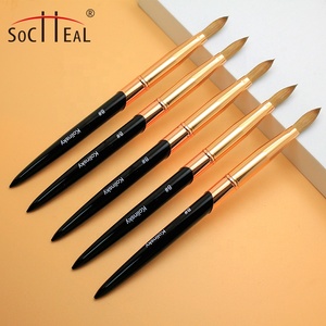 Brosse <span class=keywords><strong>de</strong></span> beauté pour ongles <span class=keywords><strong>acrylique</strong></span> <span class=keywords><strong>haut</strong></span> <span class=keywords><strong>de</strong></span> <span class=keywords><strong>gamme</strong></span> 100% Pure Kolinsky brosse 3D avec poignée en métal pour manucure <span class=keywords><strong>acrylique</strong></span> UV - Product Image 2