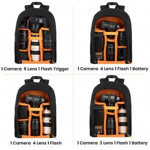 Sac à dos pour appareil photo, imperméable, grande capacité, avec compartiment pour ordinateur portable 15 pouces, échantillon gratuit - Product Image 2