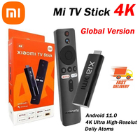 Pour Mi TV Stick 4K Version Globale, Télécommande Android TV, Prise en Charge HDR, 2 Go de RAM, 8 Go de ROM, Quad-core, Wi-Fi 5.0
