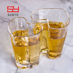 Nordico perfetto regalo di <span class=keywords><strong>san</strong></span> <span class=keywords><strong>valentino</strong></span> artigianale a forma di cuore a forma di martello cristallo personalizzato <span class=keywords><strong>tazza</strong></span> di vetro succo di latte - Product Image 5