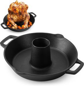 Forno per Pollo in Ghisa Pretrattata, Supporto per Tacchino con Vassoio da Forno per il Ringraziamento - Vendita all'Ingrosso - Product Image 1