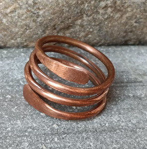Vintage forma rotonda antico Design personalizzato lussuoso di qualità Premium fatto a mano 99.99% anello di rame puro per le donne degli uomini - Product Image 3