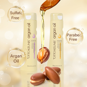 Champú y Acondicionador con Aceite de Argán para el Tratamiento del Cabello, Sin Sulfatos ni Parabenos, Equilibrio Suave del Cuero Cabelludo, Anticaspa, para Todo Tipo de Cabello - Product Image 1