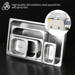 Buena calidad estilo americano acero Gn Pan contenedor de comida restaurante 1/6 Gn Pan Acero inoxidable 150mm - Product Image 5