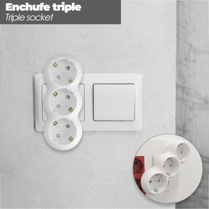 Adattatore triplo Schuko dritto 16A. 250V. - Product Image 3