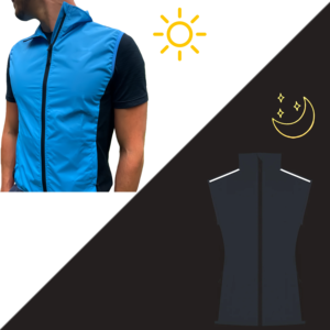 Gilet de cyclisme réfléchissant haute visibilité imperméable coupe-vent nuit équitation vélo <span class=keywords><strong>veste</strong></span> de sécurité pour l'équitation et la course en plein air - Product Image 5
