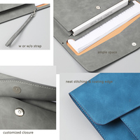 Gran oferta, estuche organizador de sobres de cuero de gran capacidad, estuche para archivos, carpeta de documentos para papelería de oficina, papelería escolar