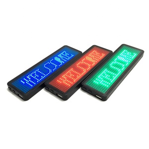 USB Sạc Lập Trình Điện Tử Kỹ Thuật Số Scrolling Mini <span class=keywords><strong>LED</strong></span> Nametag - Product Image 3